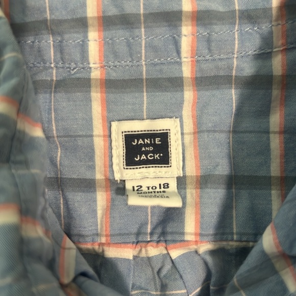 Janie and Jack EUC long sleeve button up size 12-18 months - Picture 2 of 3